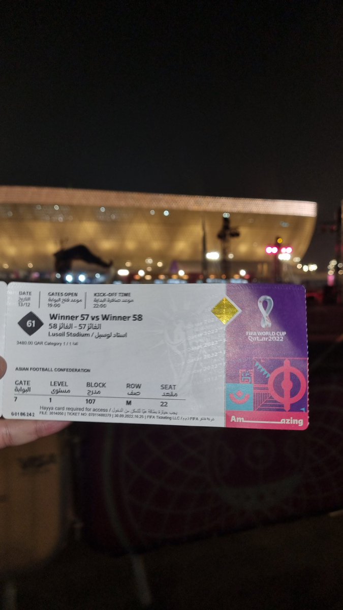 Аргентина-Хорватия вип жойдан билет совға қилишди..

Бу совға учун <a href="/Jamolbobo1/">Jamolbobo</a> ва Аваз ака Бердиқуловга каттакон рахмат! Эсдан чиқмайдиган совға бўлди лекин. Чунки бу ўйинга билет топиш жуда катта муаммо бўлаётган эди.