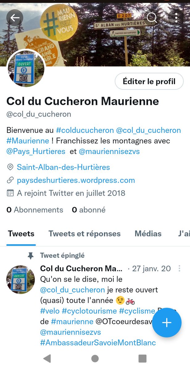 Désolé mais le compte Twitter du Col du Cucheron,que vous suivez depuis 2018, est suspendu. À suivre...