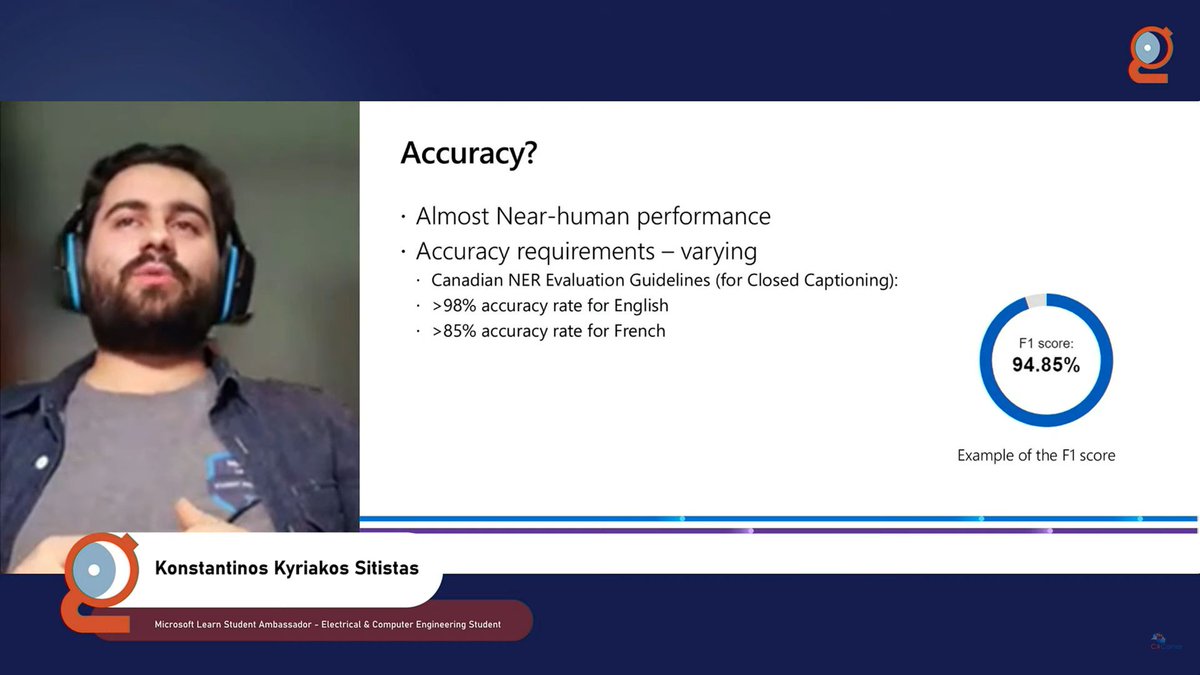 CsharpCorner's tweet photo. #GlobalAIStudentConference - Welcome Konstantinos Kyriakos Sitistas, who is talking about Named Entity Recognition using Azure Language.
Catch him live here>> https://t.co/6yzvY4phKh
@GlobAICommunity #GlobalAICommunity #Student #AI #Community https://t.co/Po6XgGFQeA