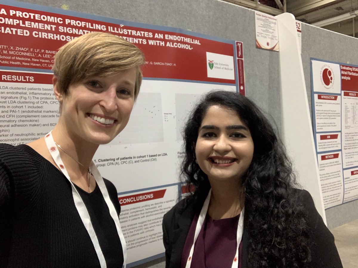 #ASHKudos to the absolutely phenomenal 🌟 IM resident @YaleIMed & incoming @Hopkins_HemOnc fellow Dr #CecilyAllen for presenting our groups work on Plasma Proteomic Profiling Illustrating an Endothelial & Complement Signature in Patients with Alcohol-Associated Cirrhosis. #ASH22