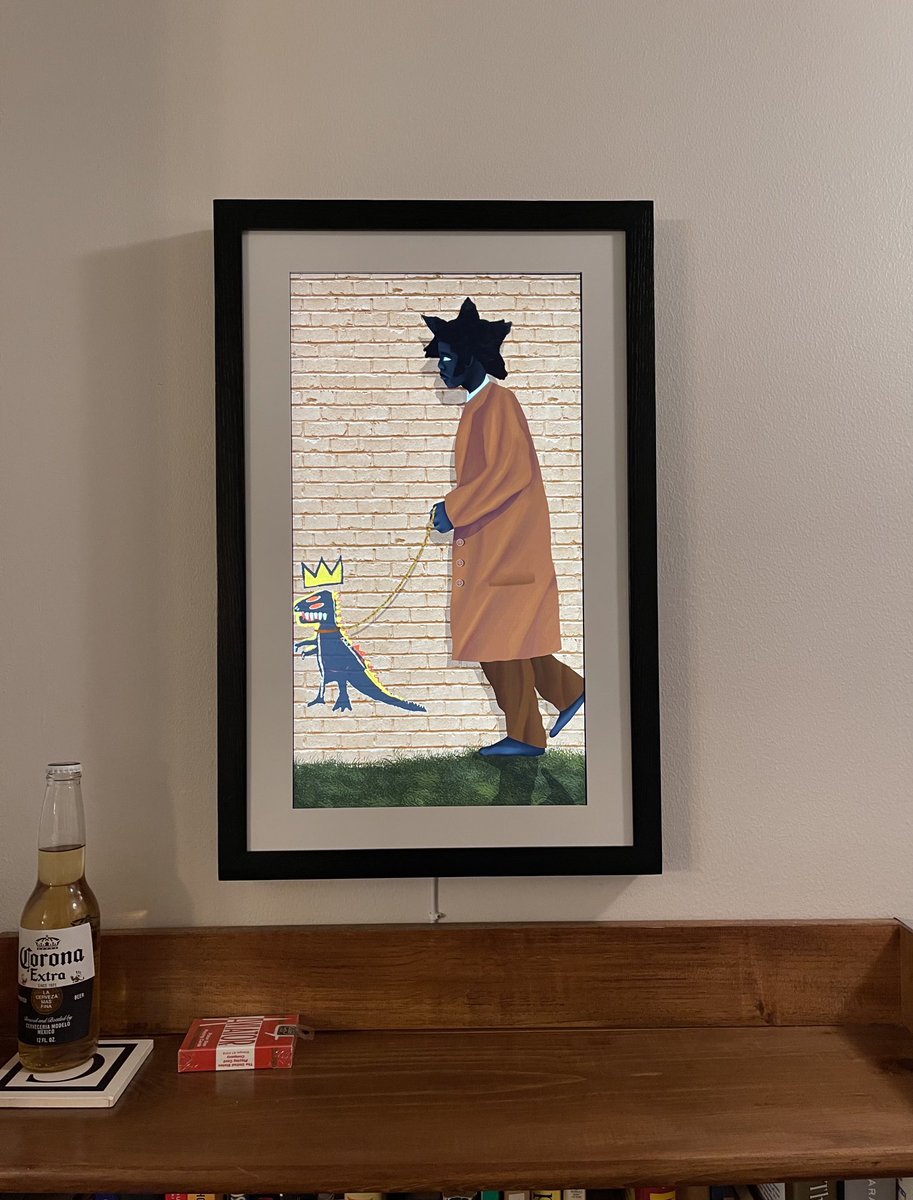 Beanie (@beaniemcfly) on Twitter photo My <a href="/ndartlife/">Nick Davis</a> interpretation of Jean-Michel Basquiat from <a href="/HouseofFirst/">House of First</a> looks fire in my <a href="/TokenframeNFT/">Tokenframe</a> digital frame above my bookcase! Keep pushing forward Nick! You’re an amazing artist 🙌🔥🤌 i.e. excuse that fresh corona about to be cracked open 😅🤪 My <a href="/ndartlife/">Nick Davis</a> interpretation of Jean-Michel Basquiat from <a href="/HouseofFirst/">House of First</a> looks fire in my <a href="/TokenframeNFT/">Tokenframe</a> digital frame above my bookcase! Keep pushing forward Nick! You’re an amazing artist 🙌🔥🤌 i.e. excuse that fresh corona about to be cracked open 😅🤪