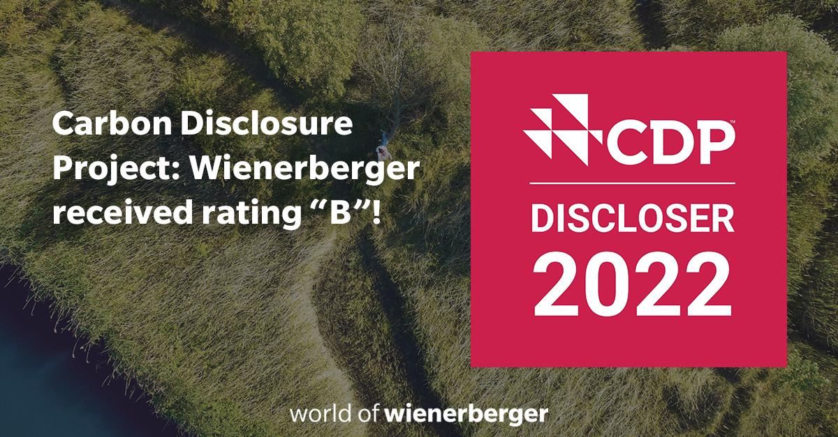 wienerberger's tweet photo. For the 1st time we reported to @CDP & achieved rating B. This positions us very well amongst our peers. The #CarbonDisclosureProject is a global #nonprofit that runs environmental disclosure system for companies, cities, states & regions. #DisclosureWorks #worldofwienerberger https://t.co/FkjwqpvOf3