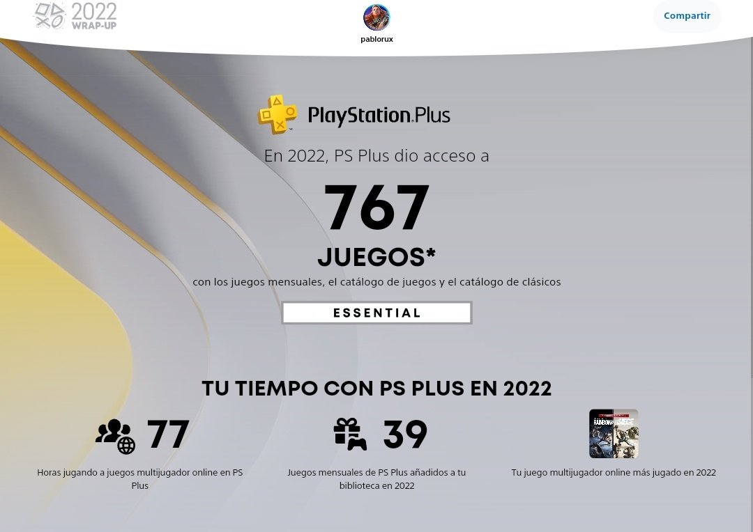 pablorux's tweet photo. Fantástico éste año 2022 con @PlayStationES , @PSPlusES y mi flamante #PS4Pro , que se noten que me encantan los juegos multis y los pases de batalla. #MyPSYear2022
#SeasonPassLover 🔝💯😍🥰.
! En el año 2023 a ver si hay suerte y puedo dar el salto a la Next Gen !
#RoadToPS5 https://t.co/0o246VufAB