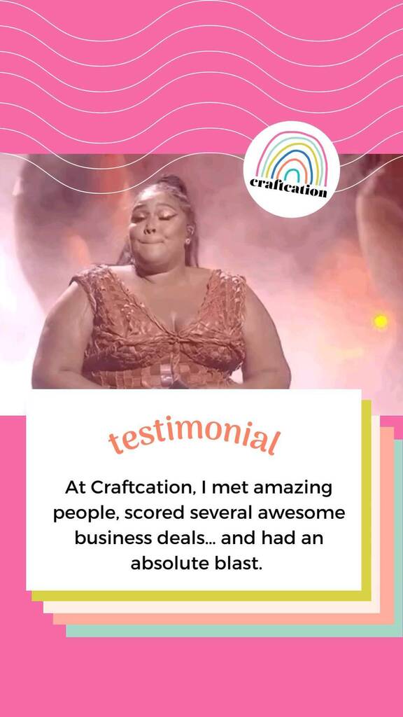 I could go on and on about how life-changing...

Craftcation is. 
AND how many alums have gone from dream to done via the connections, skills and insight they got from...
🏖 spending five days at the beach in California
👯‍♀️making friends like the ones yo… instagr.am/reel/CmHZyHGDz…