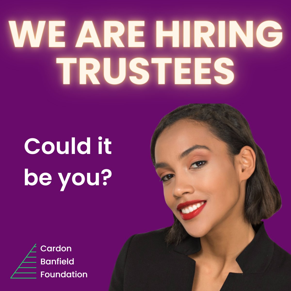 CardonBFdn's tweet photo. The @CardonBFdn are hiring 3 #Trustees! It's a really exciting opportunity to get involved in the governance of a charity as we seek registration and our teams are growing!

Please email to find out more and apply, email hugo@cardonbanfield.org or chair@cardonbanfield.org https://t.co/5gWQG3PCis
