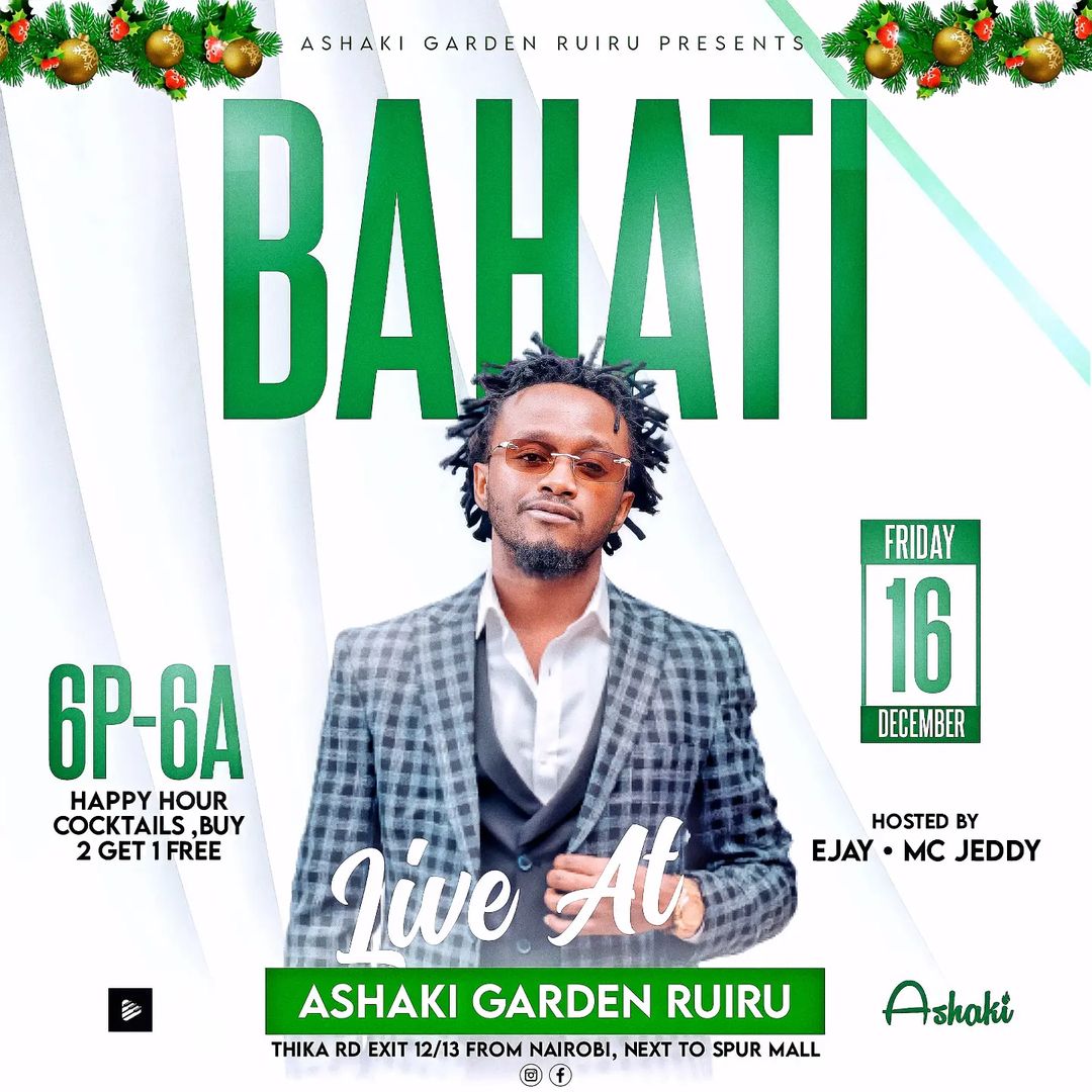 BahatiKenya's tweet photo. THIS COMING FRIDAY, I WILL BE PERFORMING THE NO. 1 TRENDING SONG #ABEBO @ASHAKI_GARDENS RUIRU INCLUDING ALL YOUR FAVOURITE HITS 🎤 

COME WITH YOUR #ABEBO COZ WE GONNA LIGHT UP THE HOUSE.... SEE YOU THERE 💣 https://t.co/GhNN9GnjTt