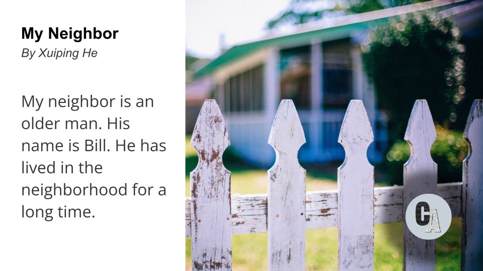 In The Change Agent's latest issue, an immigrant #adultedu student writes about how she connected with an unfriendly neighbor. What was her strategy? Find out in a Google slideshow version of her story at ow.ly/RGIe50M2qbP #immigrantinclusion