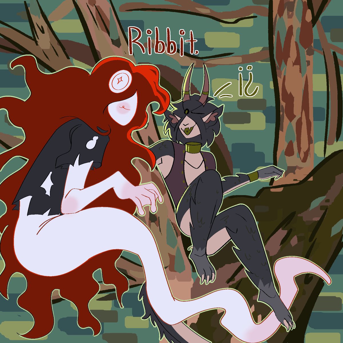 Two weirdo forest creatures #anontwt