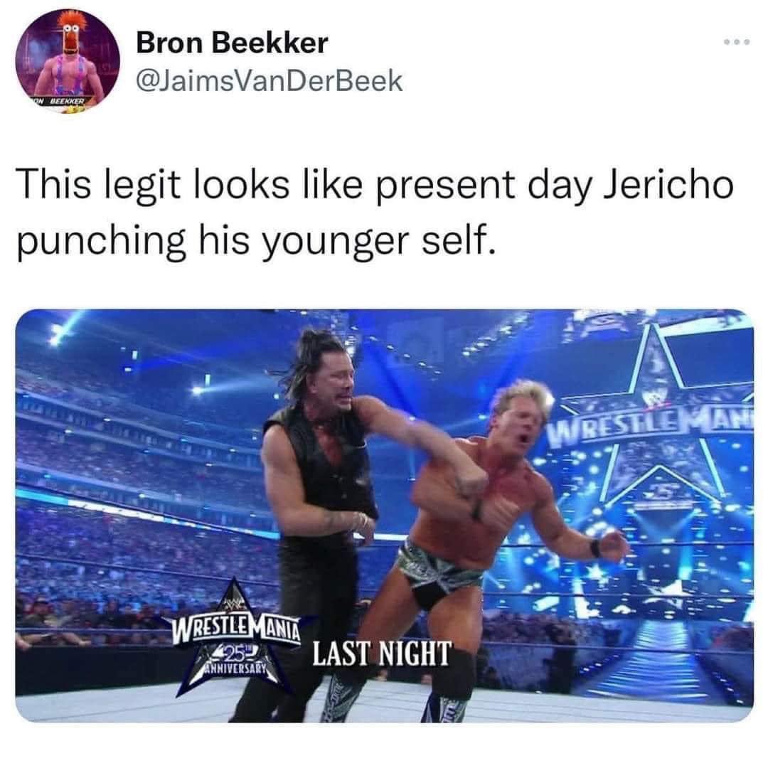 TeamRedneck3's tweet photo. @IAmJericho @AEW https://t.co/j2Bh95FY7q