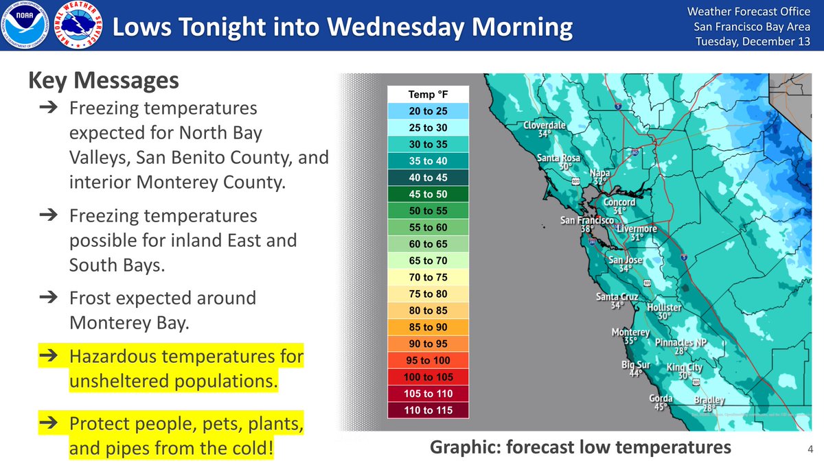 City of Cupertino on Twitter ".NWSBayArea anticipates cold overnight