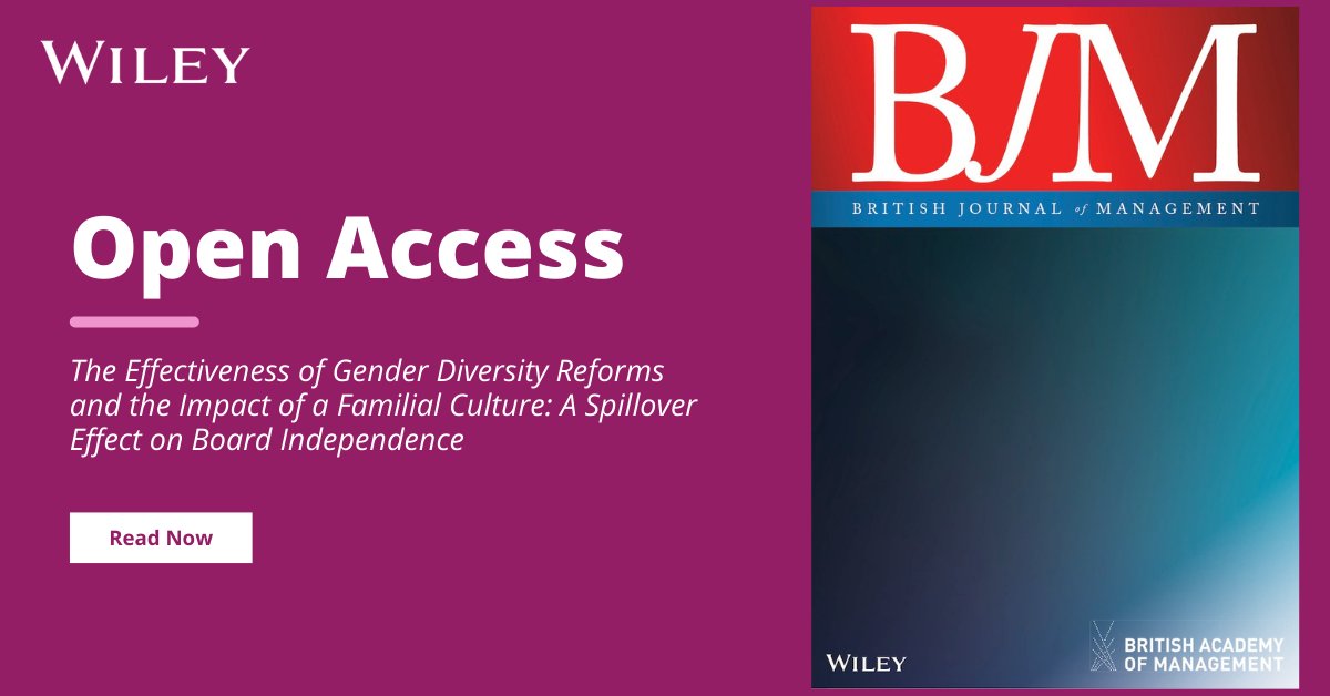 Have diversity reforms helped UK company boards? This @BJM_BAM study examines the impact of board gender diversity reforms on their effectiveness in increasing independent female directors. >>> ow.ly/V7Pb50LXNIj @jpolettilau