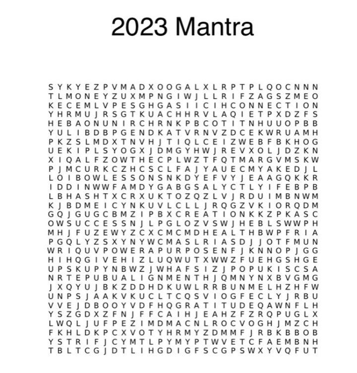 mindsetmachine's tweet photo. The first 4 words you see will be your mantra for 2023.

What do you see?? https://t.co/tdeV2pGKk3