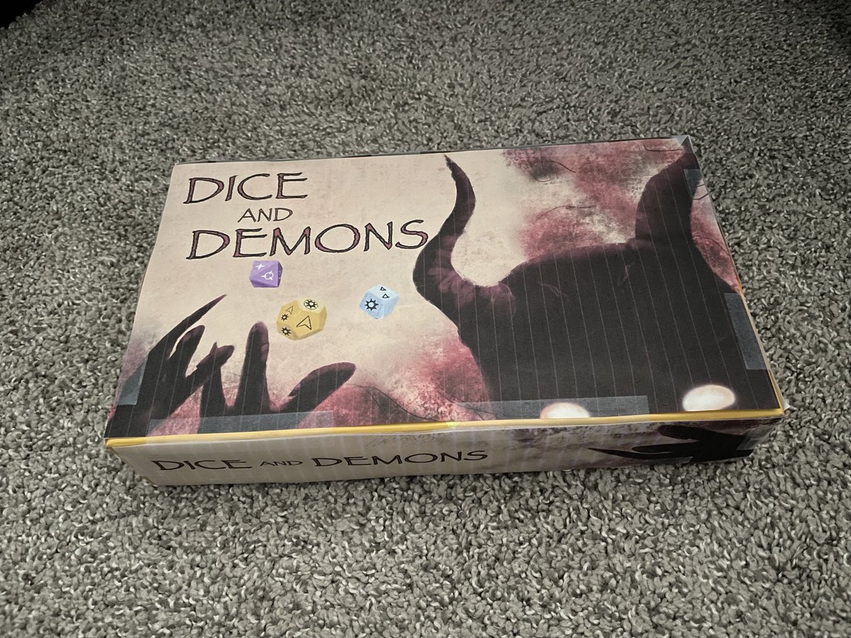 art_pressley's tweet photo. I also created a fake game box, Dice and Demons, as a cover for the special Genesys game I ran this past weekend! #Procreate #digitalillustration #digitalart #DnD https://t.co/9Fw8DoDVvj