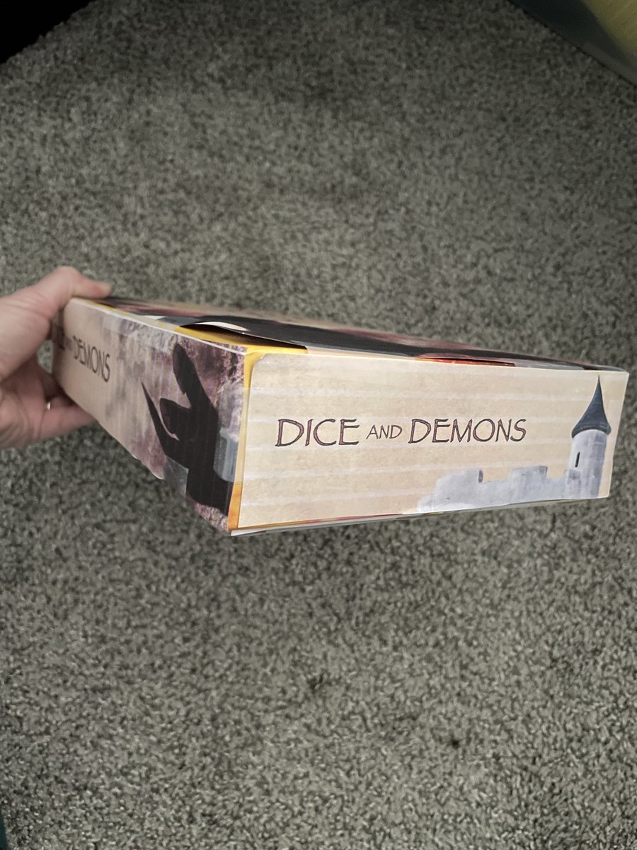 art_pressley's tweet photo. I also created a fake game box, Dice and Demons, as a cover for the special Genesys game I ran this past weekend! #Procreate #digitalillustration #digitalart #DnD https://t.co/9Fw8DoDVvj