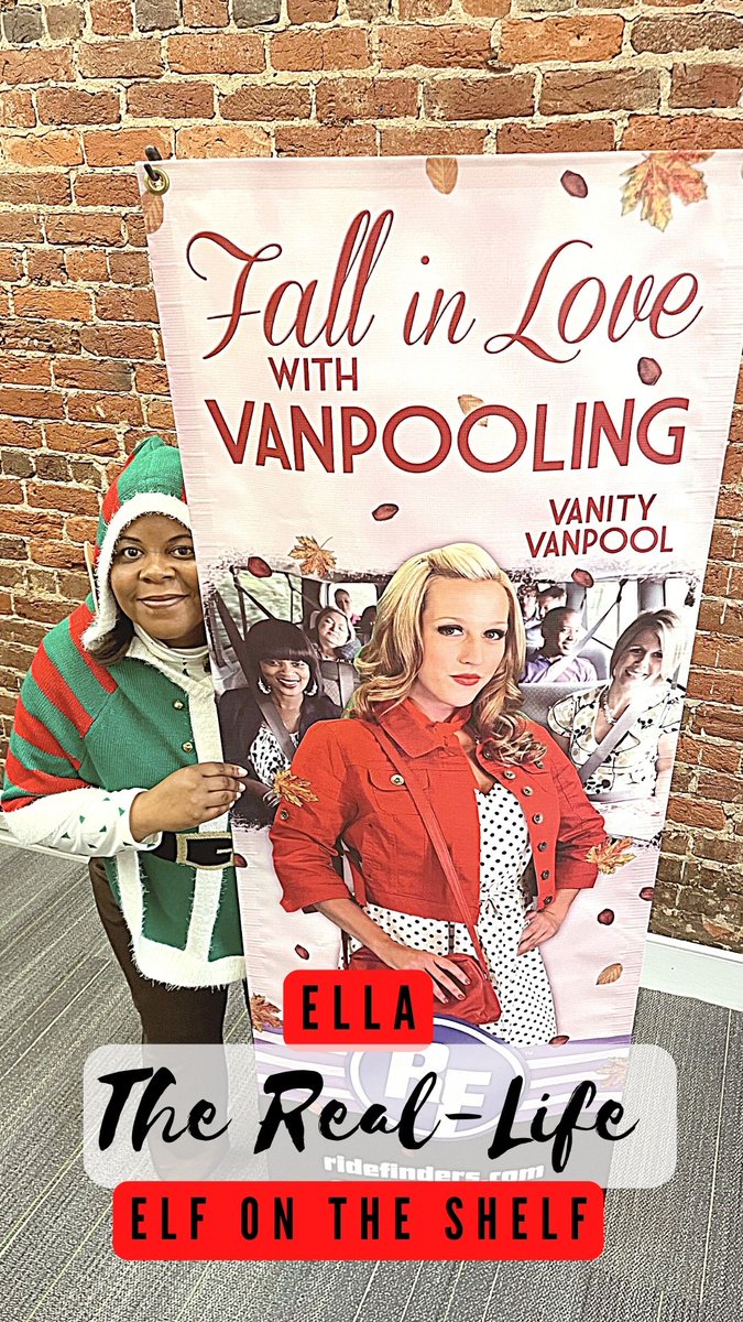 teamridefinders's tweet photo. Ella the Elf is giving the GIFT of LOVE this #holidayseason! Love for all sustainable #commuting options like #vanpooling that’s perfect now and into the new year: https://t.co/wd6PIK1k3o
#traveltuesday #tuesdayvibe #tuesdaythoughts #sustainability #sustainable https://t.co/pqYeGpCbp4