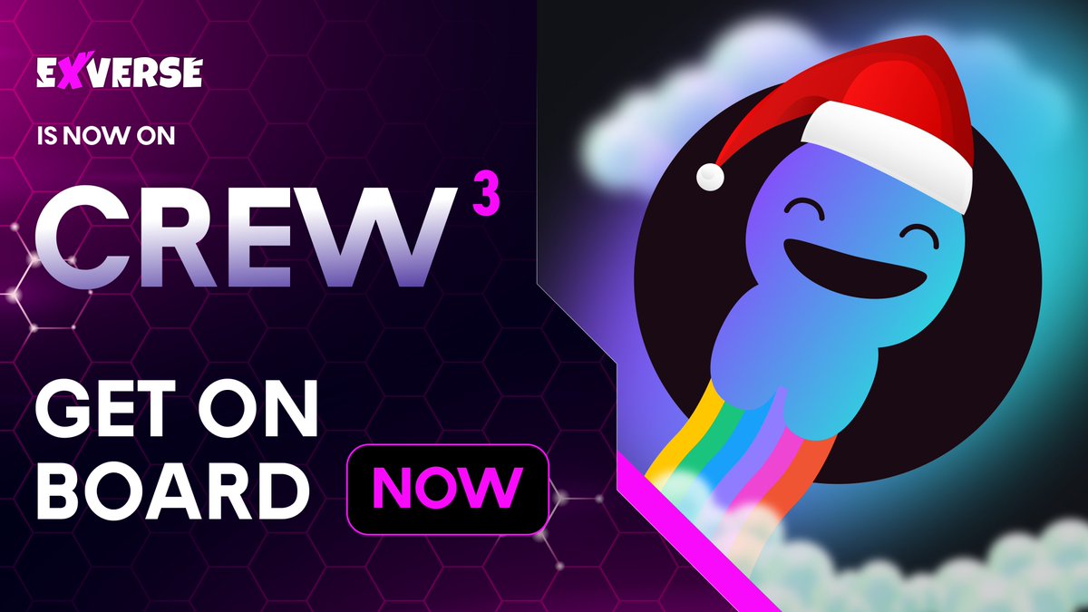 exverse_io's tweet photo. Ho-ho-ho fam!🎄
🔥 @exverse_io  is now on @crew3xyz

Brilliant opportunity to get rewards and participate in the community! 

🚀 Top members of the leaderboard can win only with the precious XPs to get our top-secret rewards.

Start now 👇 
https://t.co/sWTaiT9g0n https://t.co/numIi2XdpK
