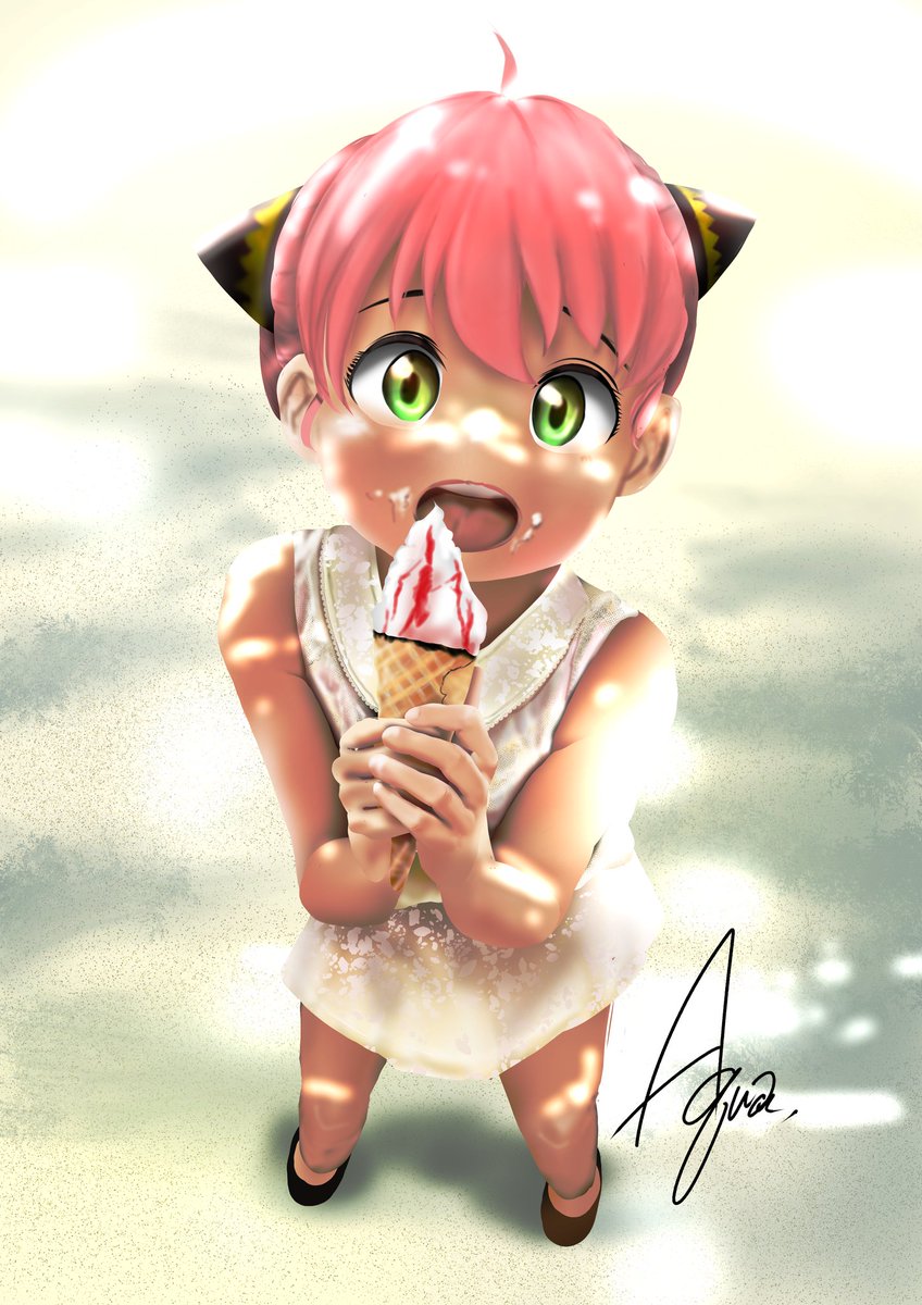 (ノ'・ω・)ノヾ(・ω・`)
#今年描いた絵を晒そう 
#スパイファミリー 