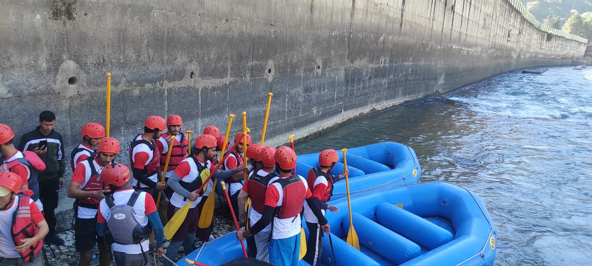 REAPUttarkashi's tweet photo. Inauguration of rafting at uttarkashi during event MLA gongori DPM REAP district tourism official were present # cafe on the wave running by kailashu LC #REAP
#adventure #sport #rafting #selfemployement
@basava_ias 
@REAPUttarakhand
@CdoUttarkashi https://t.co/HIFaLxckqw
