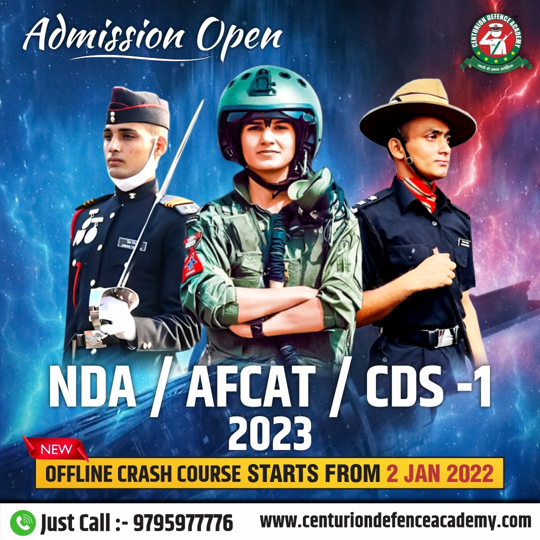 centurionaca's tweet photo. Join Centurion Defence Academy’s NDA/ CDS/ AFCAT Offline Crash Course and prepare in best manner for your upcoming 2023 defence exam.
The Courses begin from 2nd January, 2023.
Just Call 9795977776.
Visit:
https://t.co/vQQfMm9YYD
#ndacoaching #cdscoaching #afcatcoaching https://t.co/VlvxKC1IMP