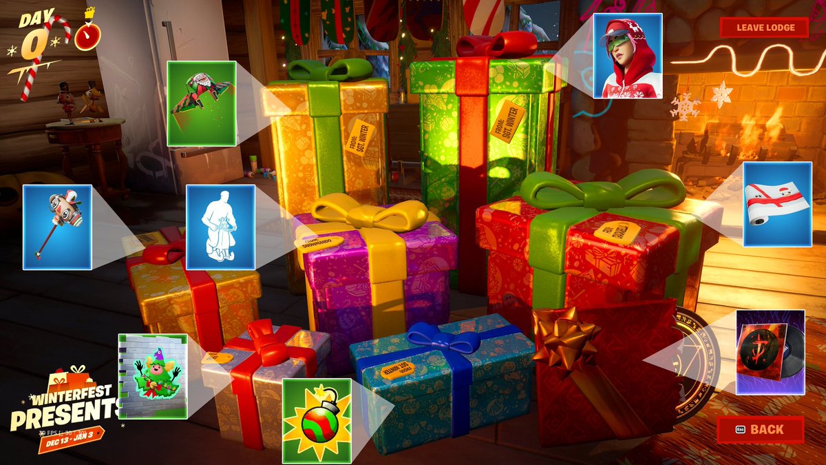 ALEXAND80645189's tweet photo. DA EL ASALTO ALA  NUEVA CABAÑA NAVIDEÑA PARA TENER ESTOS INCREÍBLES REGALOS A QUI OS DEJO LOS REGALOS 💙#fornite #EpicPartner #fornitechapter4 https://t.co/GYFkXcreNS