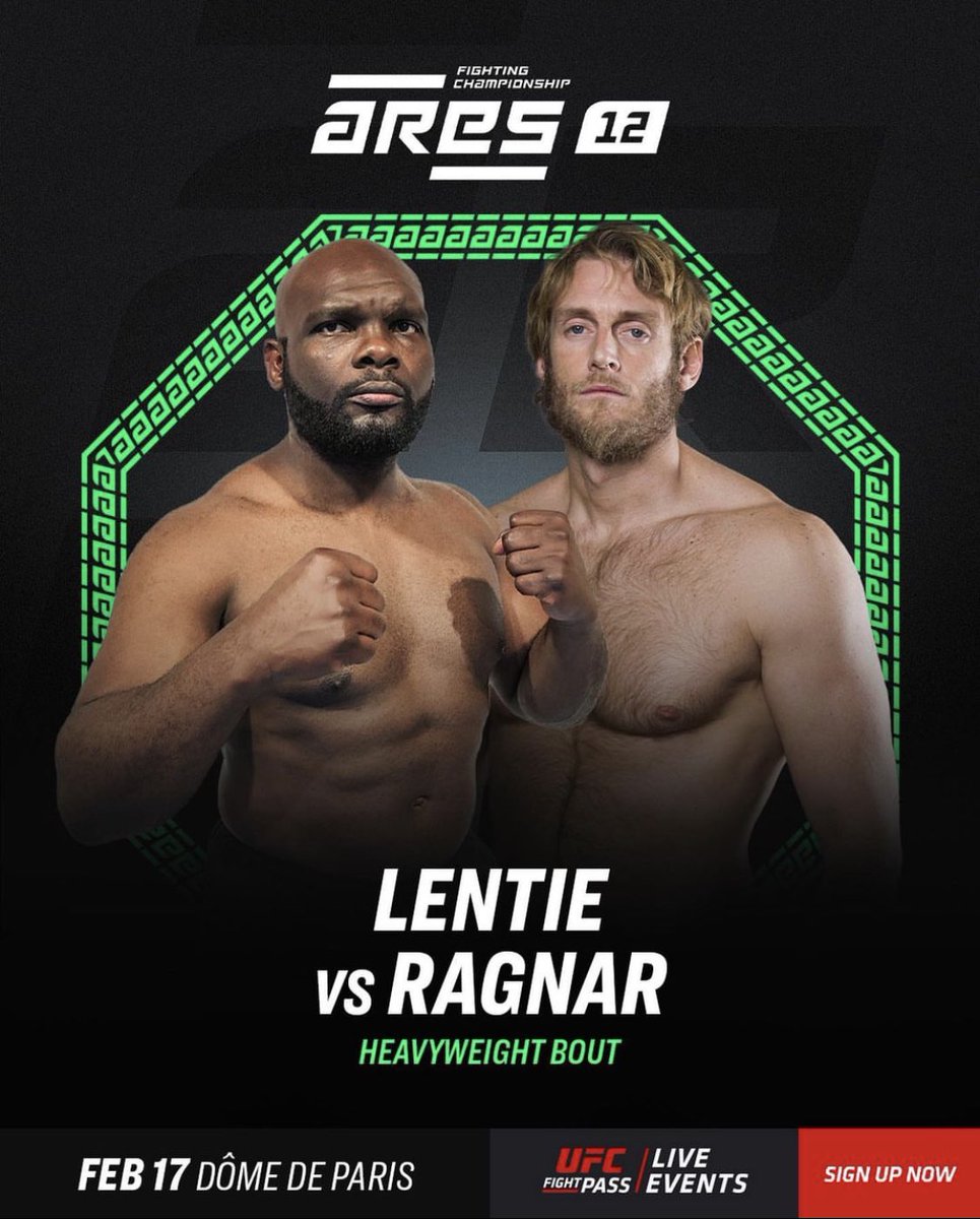 #ARES 🚨| OFFICIEL : Ragnar Le Breton effectuera ses débuts en MMA, lors de l’#ARES12 qui aura lieu le 17 Février prochain ‼️

👉 Il affrontera Daniel Lentie.