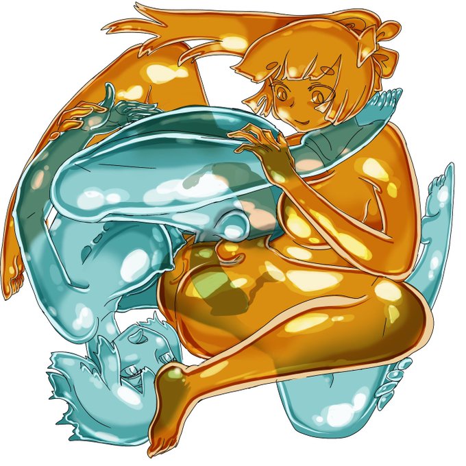 スライム百合太極図(再掲) 