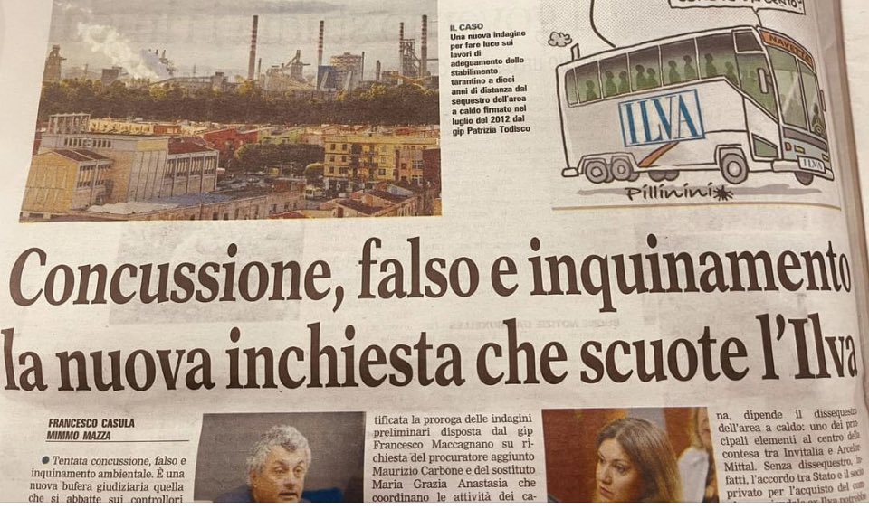 I criminali #Ilva #AcciaierieDItalia assassina 👇a #Taranto ….