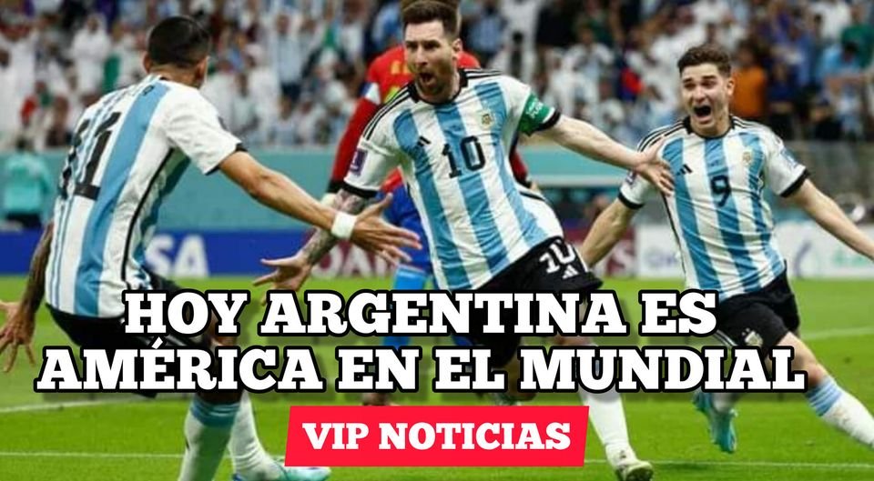 lpacho55's tweet photo. VIP Noticias

#DEPORTES | Argentina hoy es América en la semifinal del Mundial ⚽

Hoy Argentina se juega el paso a la final de Qatar frente a Croacia. Toda América respalda a la albiceleste. 🇦🇷
#SomosVIP #SiempreInformando #Fútbol #Mundial2022 https://t.co/9aAbq5J69p