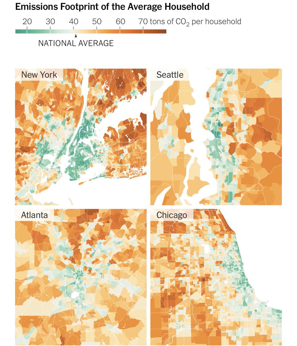 the_transit_guy's tweet image. People who live in urban spaces with access to transit have a far smaller carbon footprint than the car dependent suburbs. Please stop suggesting urban sprawl is remotely good for the environment.
