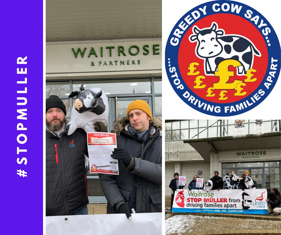 STOP_MULLER's tweet image. At @waitrose head office in #Bracknell because #Müller have broken an agreement with their workforce, forcing them to spend time away from their families. You cannot turn the other cheek in this dispute @waitrose - agree to meet with @unitetheunion today. #STOPMULLER