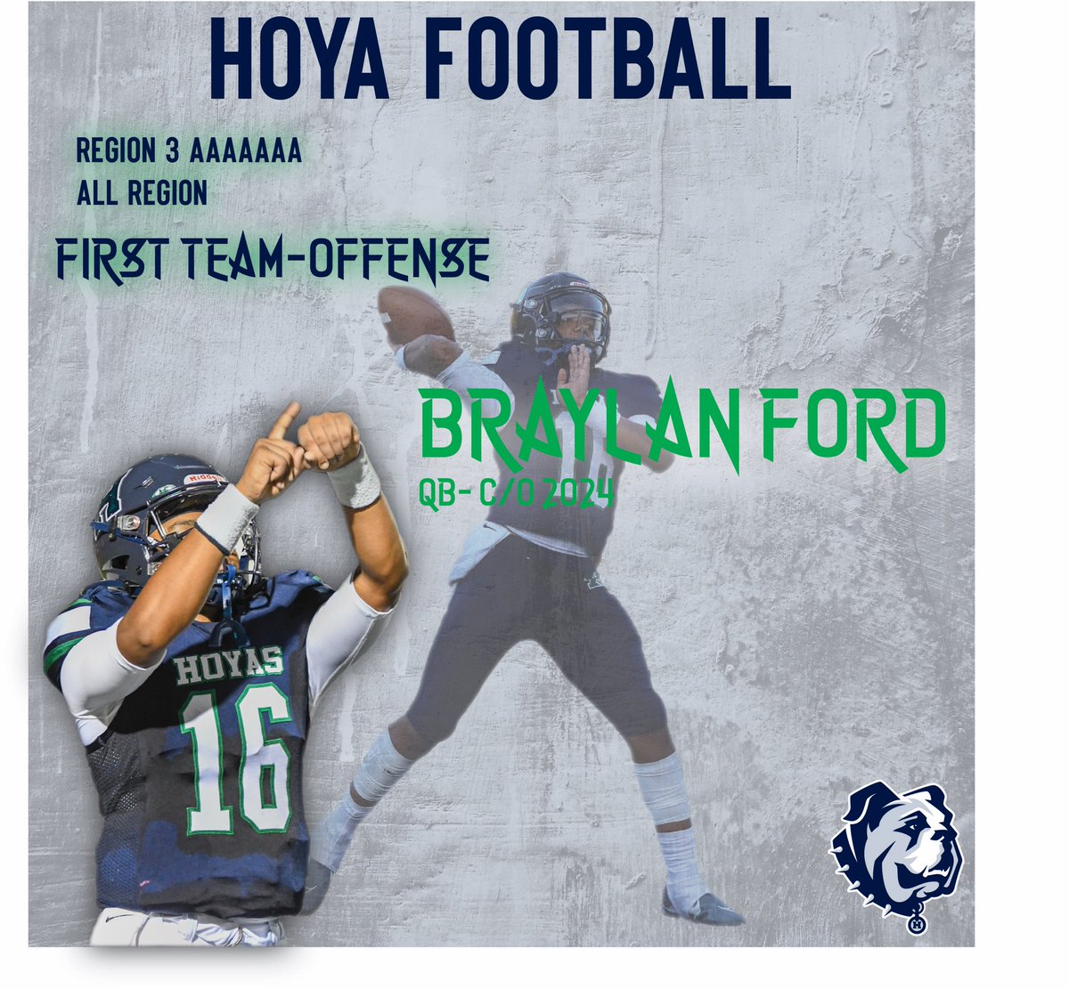 hhshoyafootball's tweet photo. Shout out to @BraylanFord9 for making 1st team all region #RockSolid and @LukemartinMedia for the graphic https://t.co/ljS65RL1NZ