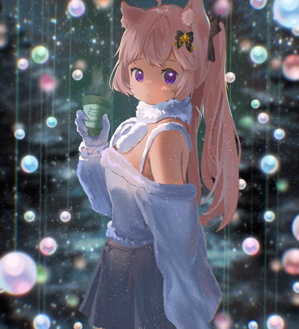  You`re on a christmas date with  #nyanart 