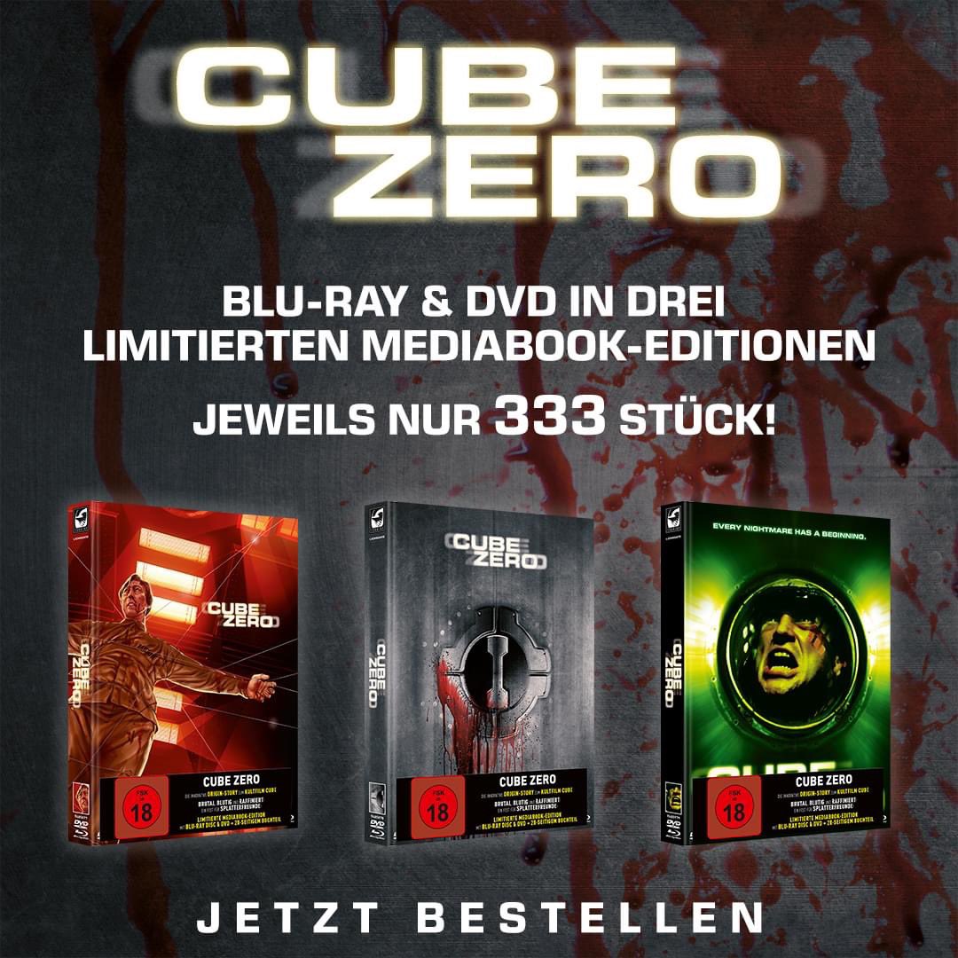 disc_connected's tweet photo. ***ANNOUNCEMENT***
Now available to order in three different #Mediabook options from @turbinemedien: #CubeZero (2004)!
Turbine has released the innovative origin story of the iconic movie CUBE - uncut, of course. The Mediabook contains a new HD remaster of the film on Blu-ray https://t.co/0fUytWjZ6z