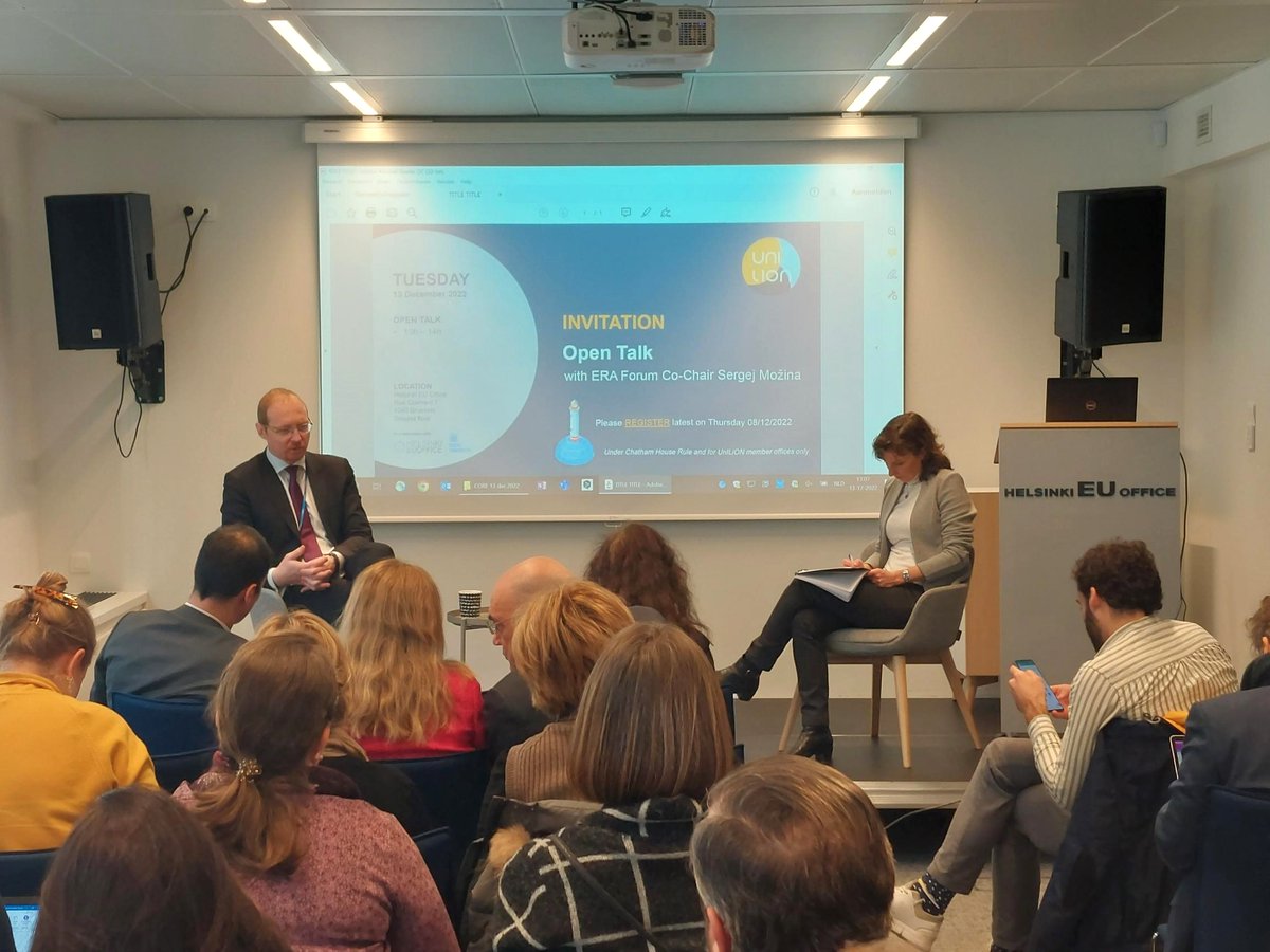 We had the delight to host the last #UnILion meeting of 2022 at Helsinki EU Office!

Sharing insights on the latest EU policy developments and discussing the #ERAforum together with members 💬#ERAActions

A great way to close the chapter of 2022 &amp; set our sights on the new year✨