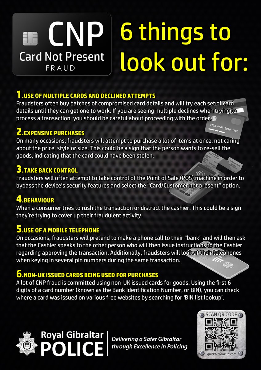 RGPolice's tweet photo. 𝗥𝗚𝗣 𝗟𝗮𝘂𝗻𝗰𝗵𝗲𝘀 𝗖𝗮𝗺𝗽𝗮𝗶𝗴𝗻 𝘁𝗼 𝗧𝗮𝗰𝗸𝗹𝗲 𝗖𝗮𝗿𝗱 𝗙𝗿𝗮𝘂𝗱
A new campaign to tackle bankcard #fraud has been launched by the RGP’s Economic Crime Unit this week.
Detectives hope to raise awareness of #CardNotPresentFraud.
Full Story: https://t.co/om7GGzJNid https://t.co/Zfu42jcJch