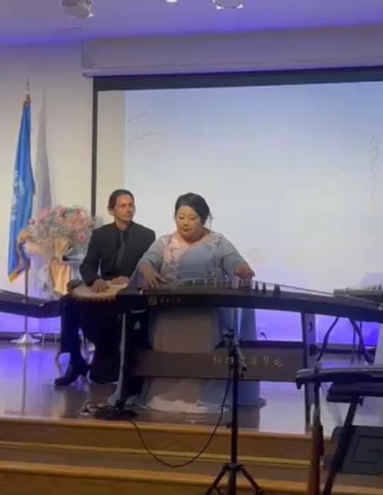 Percussionist William Ruiz @ Judy Yeh - Guzheng - performance - New York City Council - Dec. 14 - 4pm
