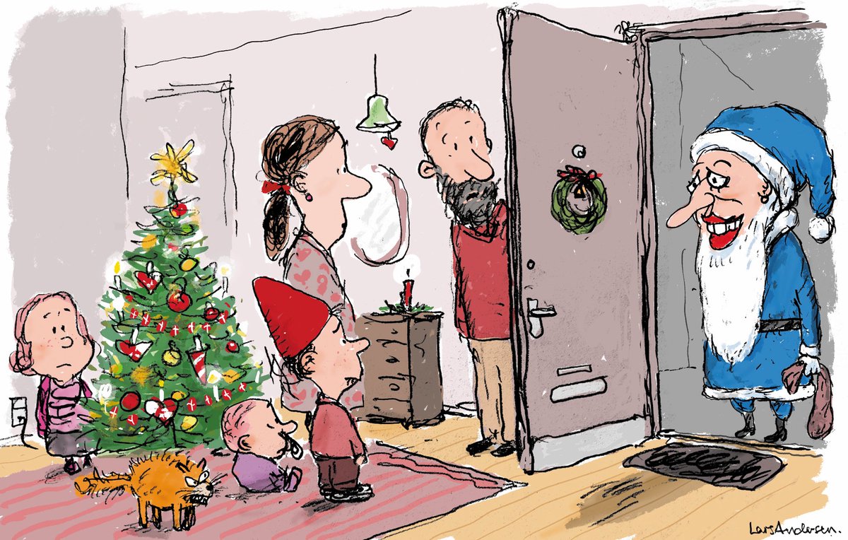 LarsAndersen7's tweet photo. BLÅ JUL. Til trods for rødt flertal rykker Mette Frederiksen mod højre. (Berlingske) https://t.co/3KbYxKkxwc