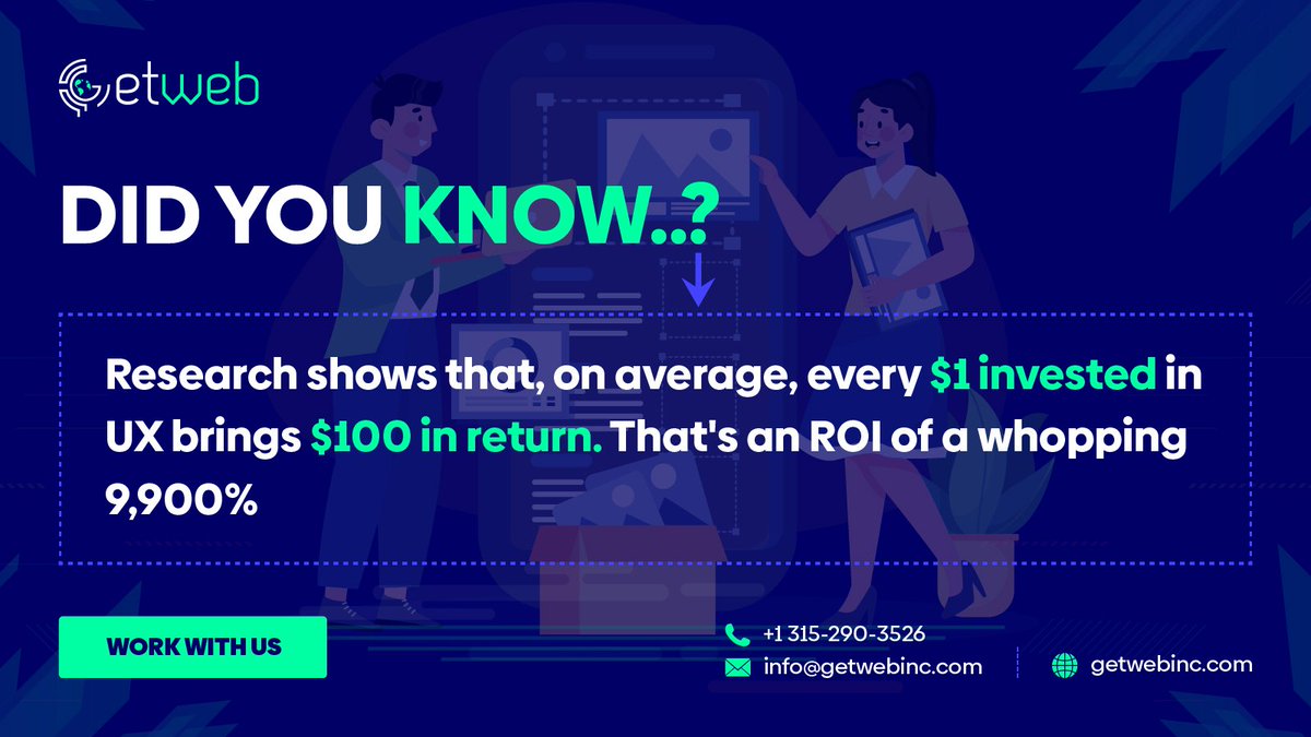 getwebinc's tweet image. Let our experienced UI UX designers design your web presence that converts. Call us today at +1 315-290-3526 or visit our website getwebinc.com
#GraphicDesign #UI #UX #UIUX #Designer #getweb #userinterface #Userexperience #landingpage #website #mobileapp #mobileUI