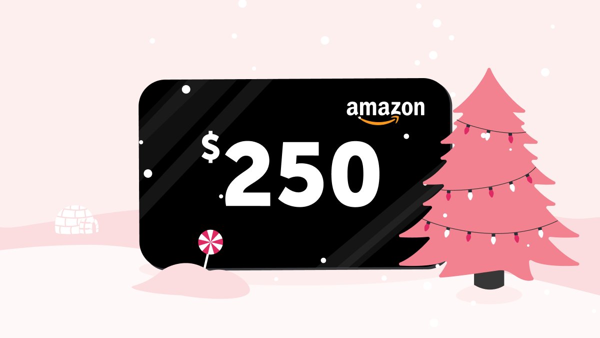Ring in the holidays with Ibotta! Today’s prize: $250 Amazon gift card. Here's how to enter:

Step 1: Follow <a href="/Ibotta/">Ibotta</a>
Step 2: RT and tag a friend 
Step 3: Use the hashtag #IbottaGiveaway

Giveaway ends at 11:59 pm MT on 12/17. See details: bit.ly/3VQzABm