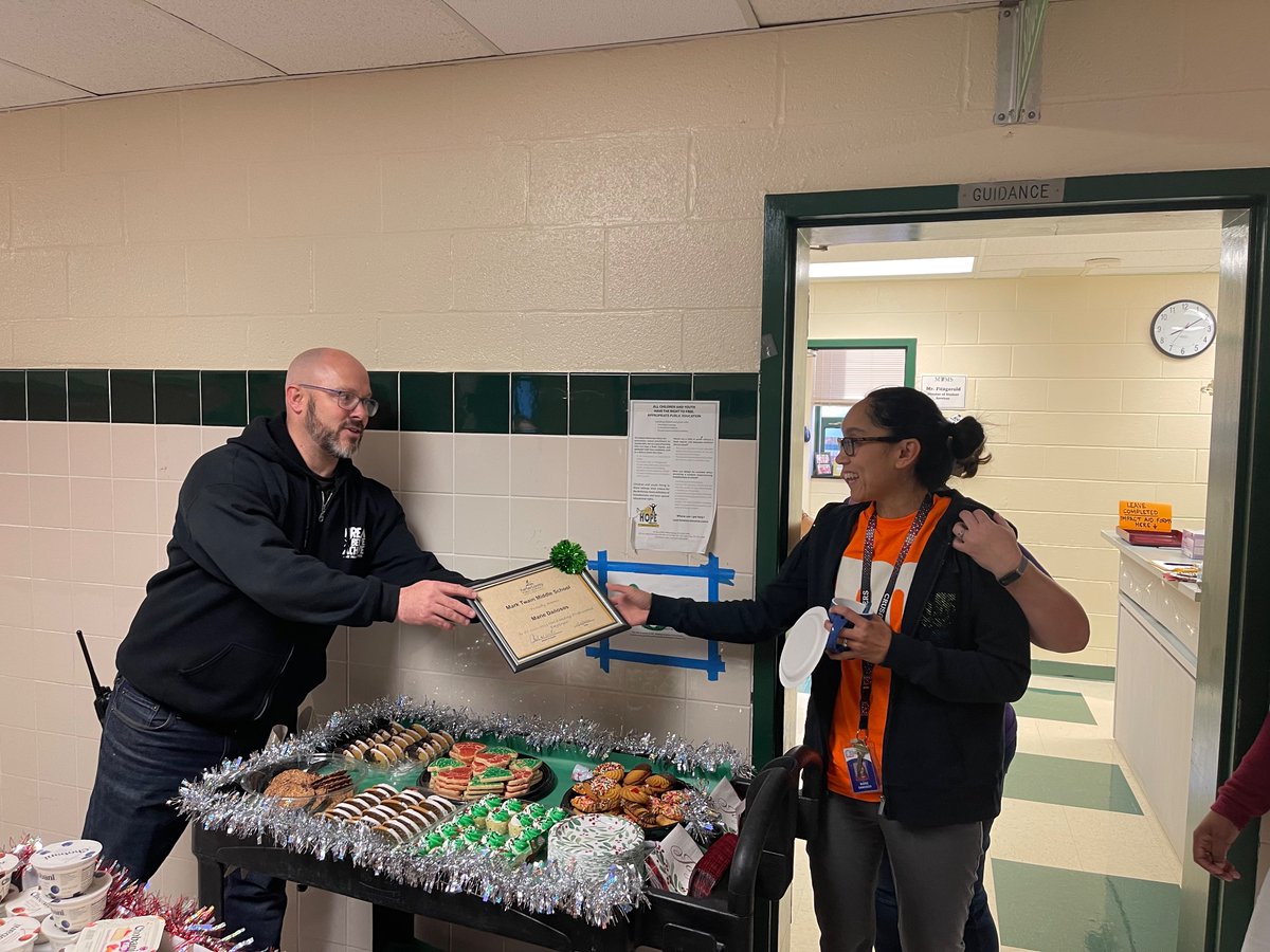Twain MS proudly name and congratulate Stephen Fitzgerald as our 2022-2023 Outstanding Leader and Marie Danosos as our 2022-2023 Outstanding Professional Employee. We are so proud and appreciative of your hard work and dedication. 
<a href="/FCPSR3/">FCPS Region 3</a> <a href="/fcpsnews/">Fairfax Schools 🌟</a> #TwainProud