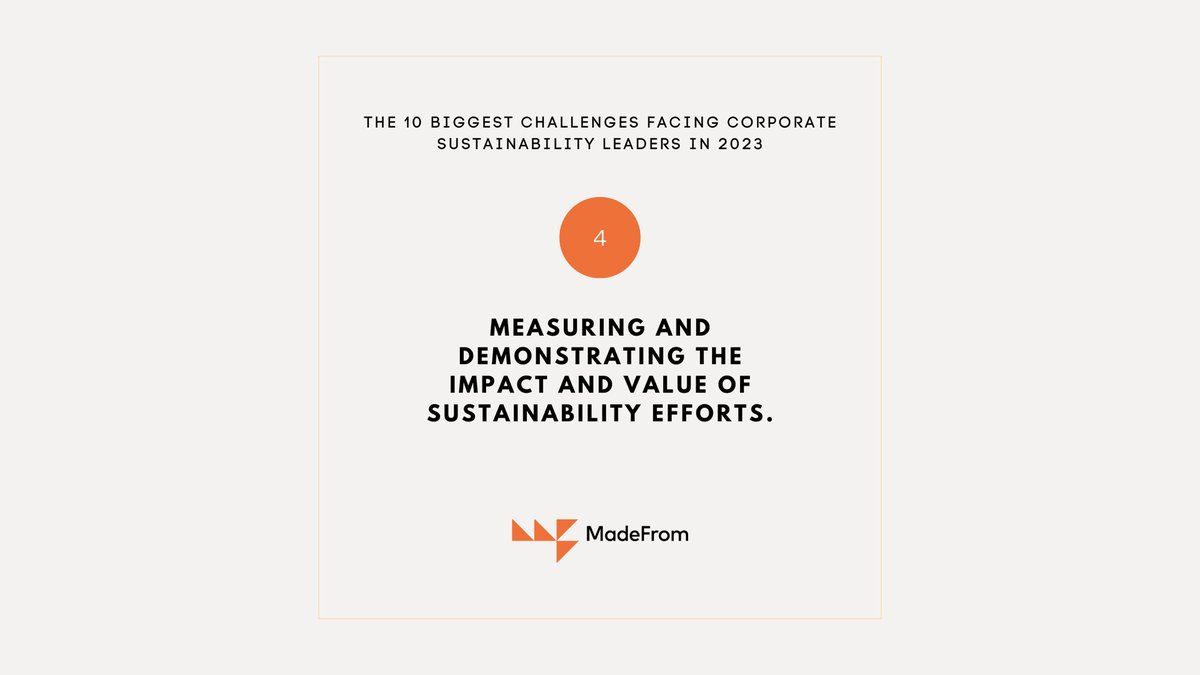 DomPotter's tweet image. Sustainability leaders must be able to measure and demonstrate the impact and value of their efforts. This is essential for several reasons: #sustainability