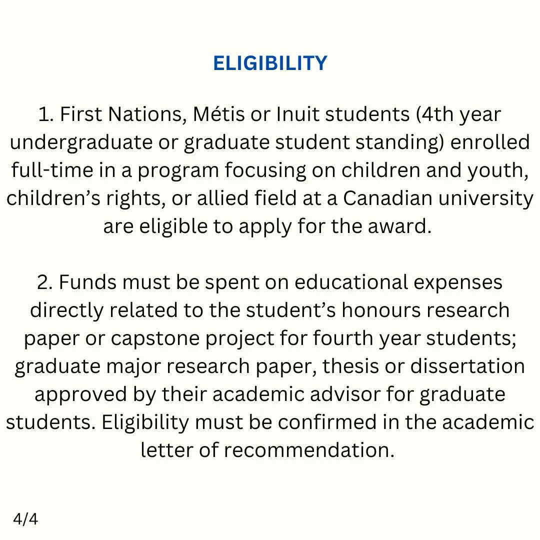 First Nations Child & Family Caring Society (@caringsociety) on Twitter photo Remember, senior undergrad First Nations, Metis or Inuit students studying Children's Rights at Carleton University can still apply for the 2023 Joyce Calkin Bursary! This is a great opportunity for students, so help spread the word! š¢
Visit the <a href="/LPearsonCentre/">LandonPearsonCentre</a> for more info. Remember, senior undergrad First Nations, Metis or Inuit students studying Children's Rights at Carleton University can still apply for the 2023 Joyce Calkin Bursary! This is a great opportunity for students, so help spread the word! š¢
Visit the <a href="/LPearsonCentre/">LandonPearsonCentre</a> for more info.