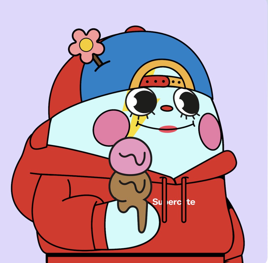 SKnewd's tweet photo. @SupercuteNFT Red hoodie for festive season https://t.co/9Q0kAZj4xv