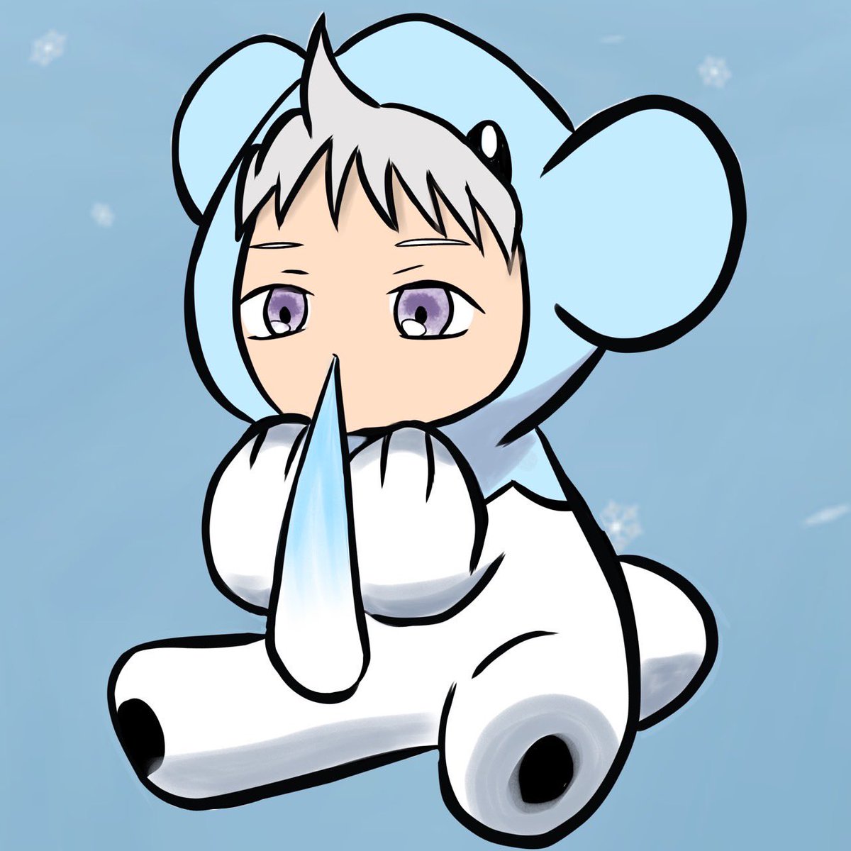 Tiii_mail's tweet photo. あいるさん描いてくれた！！！
風邪ひいてたしクマシュンぴったりだ
ありがとう😊
@airusannn https://t.co/GCm9g3dAUp