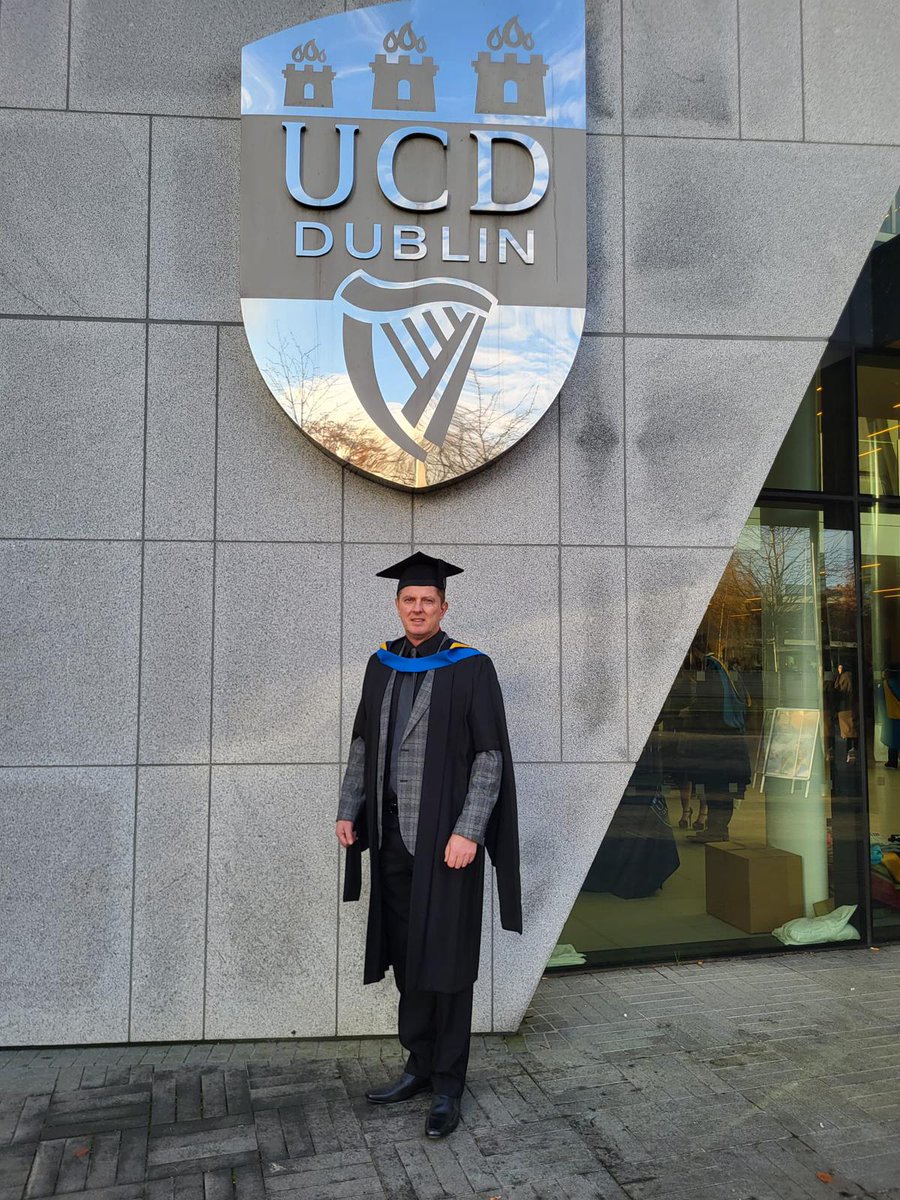 Sincere thanks to all <a href="/ucd_sphpss/">UCD Public Health, Physiotherapy & Sports Science</a> for the opportunity 🙏.  MSc Sports Management finally over the line after 2 yrs. Fantastic College 👏 for #LearningDevelopment with user friendly engaging staff who facilitate / embrace the learner <a href="/UCDSportStudies/">UCD Sport and Performance</a>
