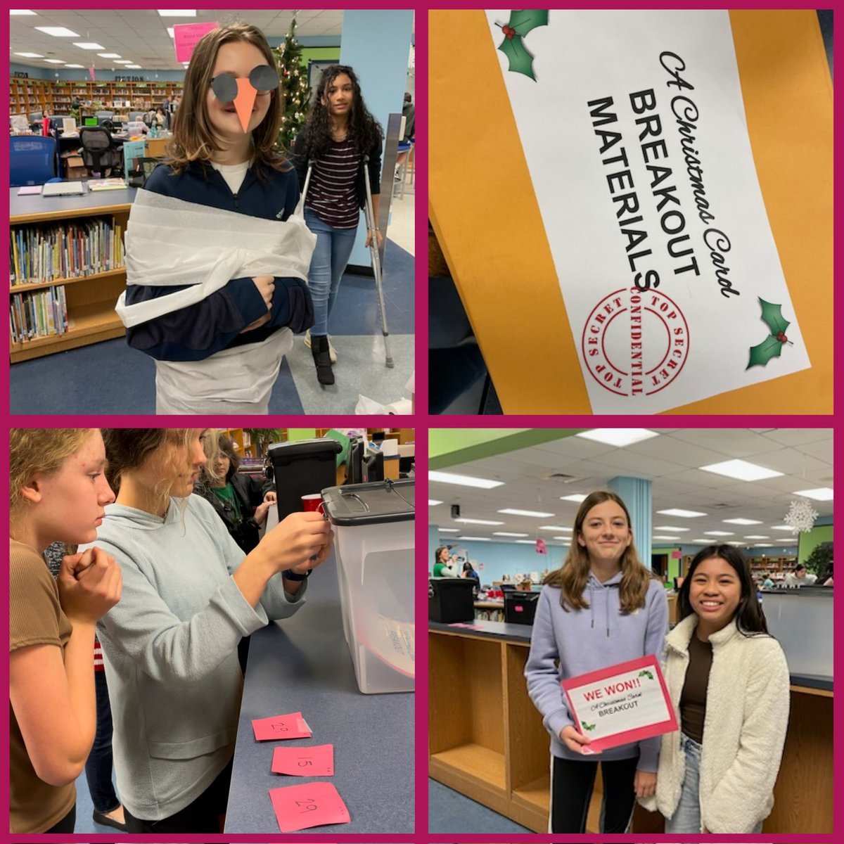 SevernRivAACPS's tweet photo. Mrs.O'Rourke &amp; Mrs. Twentymon's, 7th graders had an escape room experience while practicing what they learned about A Christmas Carol! What a fun way to learn!
@AACountySchools #AACPSawesome https://t.co/lTnkJkm7V6