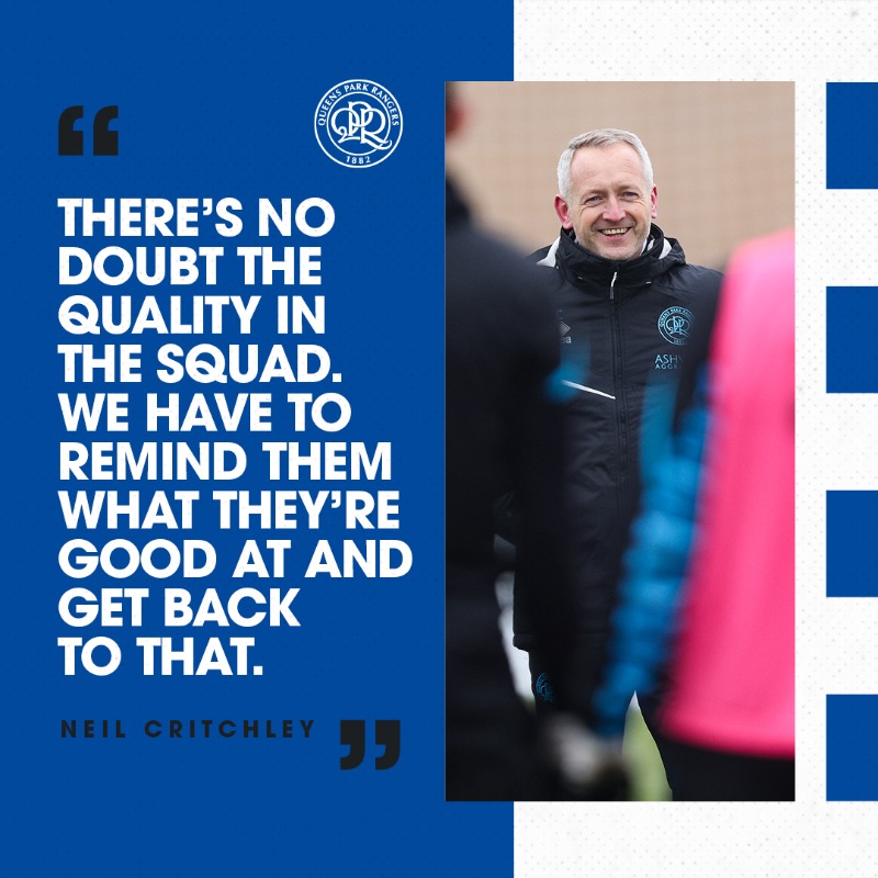 QPR's tweet photo. 💪 Let's 𝙖𝙩𝙩𝙖𝙘𝙠 the rest of the season.

Neil's message to the players 💭

#QPR | #WelcomeNeil