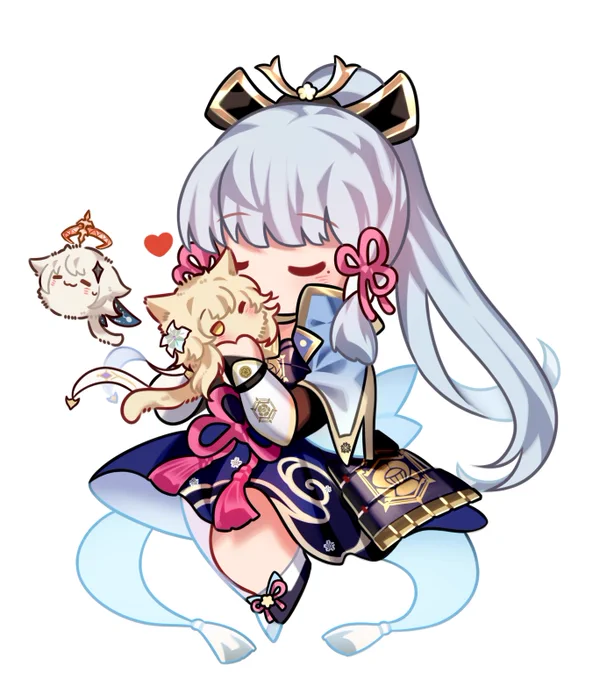 Lumine Ayaka and furballs 