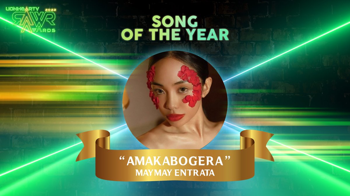 LionhearTVNet's tweet photo. Song of the Year winner Amakabogera by @maymayentrata07 
Congratulations!!
#SILOGAwards2022 #RAWRAwards2022 https://t.co/ocMHXXaaol
