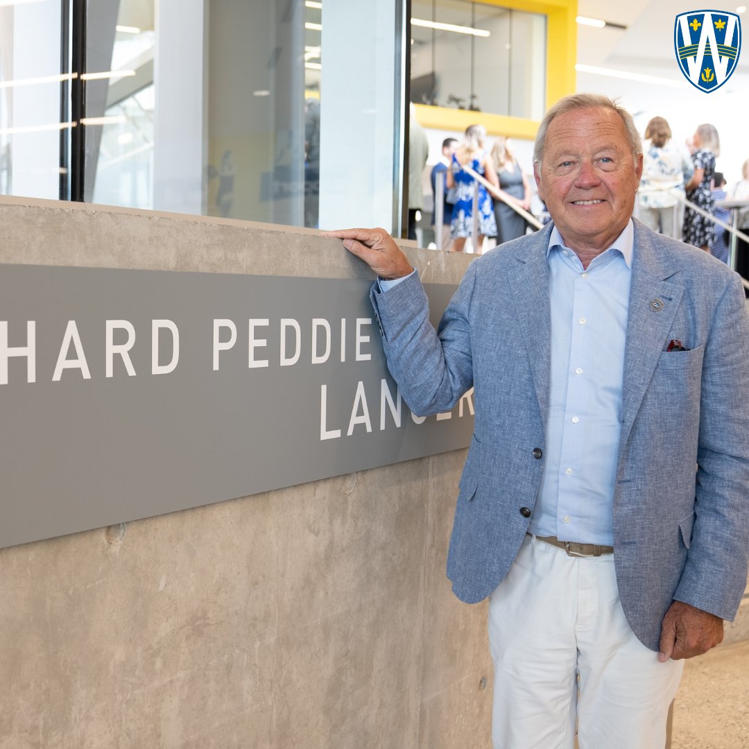 UWindsor's tweet photo. Special thank you to UWindsor Alumni Dr. Richard Peddie (BComm 1970, honorary LLD 2001) for supporting the Lancer Commons at UWindsor’s new sport and recreation complex. 💛

Learn more about the space 👉 https://t.co/kZvL2NnTLy https://t.co/egA3wDmrOD
